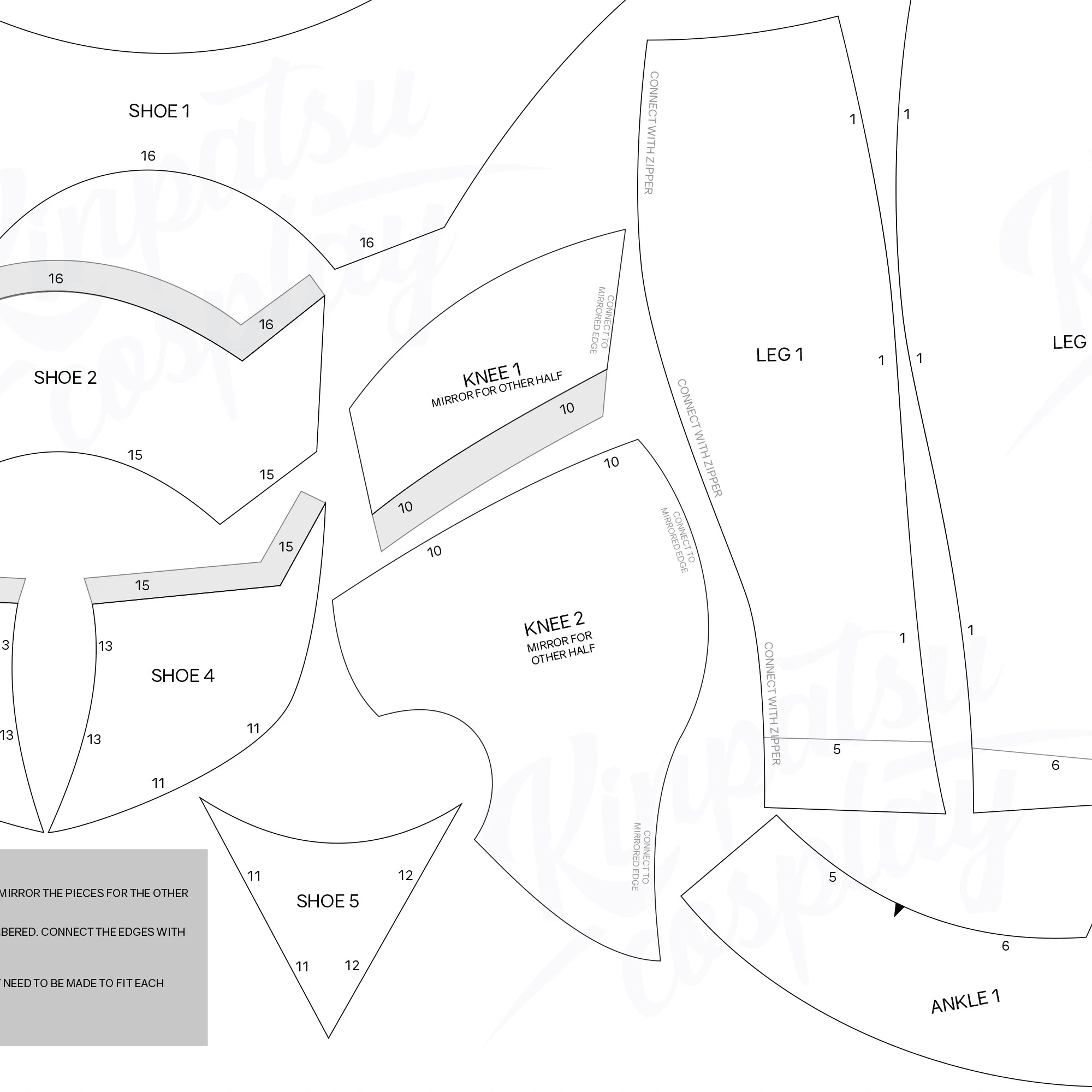 Medieval Armor Patterns (Digital Download) inside Cosplay Printable Patterns Armor