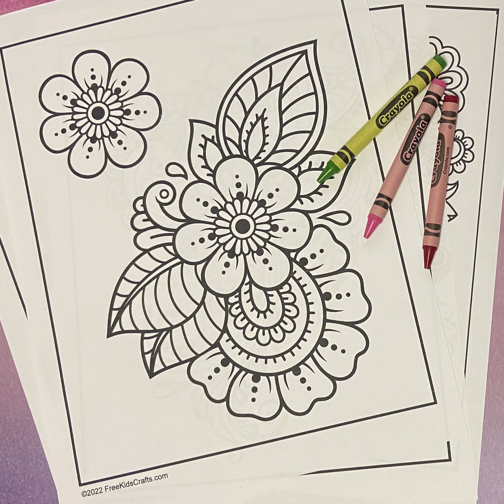 Mehndi Flowers Coloring Pages with regard to Free Printable Mehndi Patterns