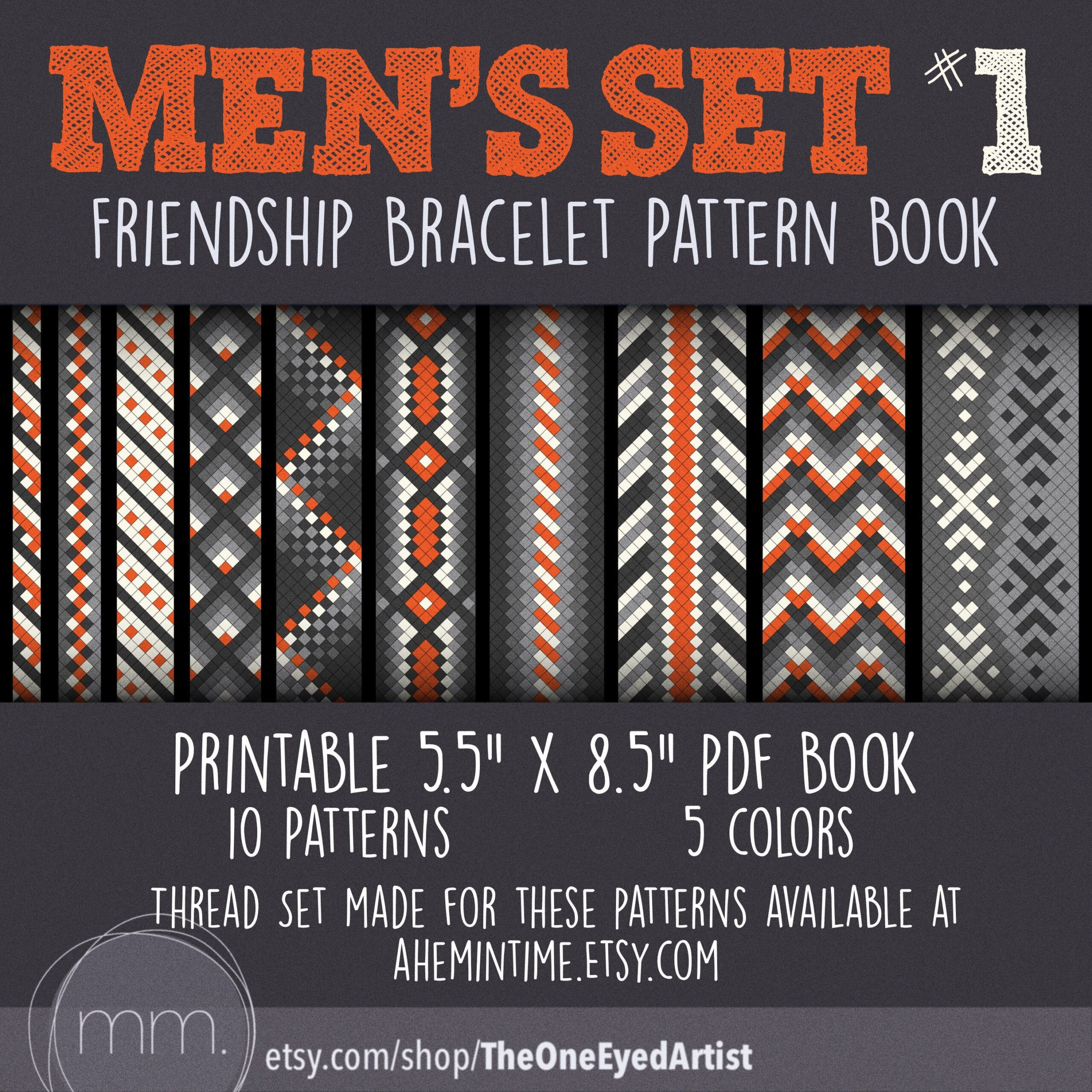 Men&amp;#039;S Set #1 Friendship Bracelet Pattern Book - Friendship with regard to Printable Friendship Bracelet Patterns
