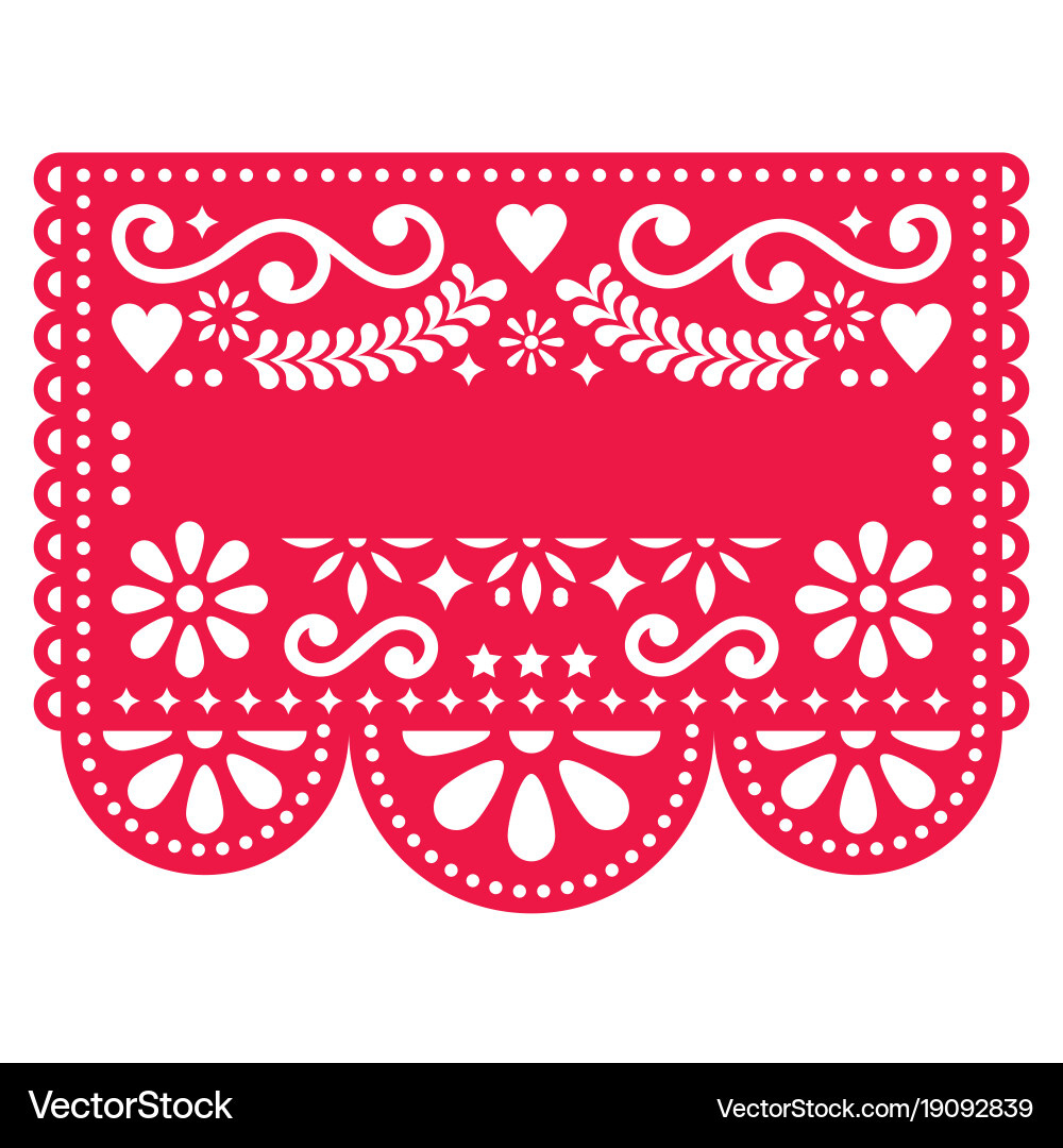 Mexican Papel Picado Decoration Royalty Free Vector Image throughout Free Printable Papel Picado Patterns
