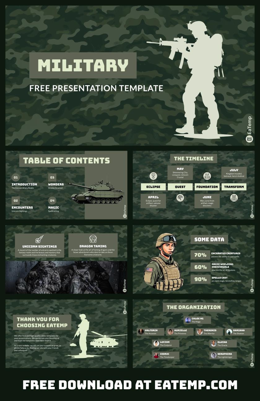 Military Powerpoint Presentation Template &amp;amp; Google Slides Theme throughout US Army Templates Free