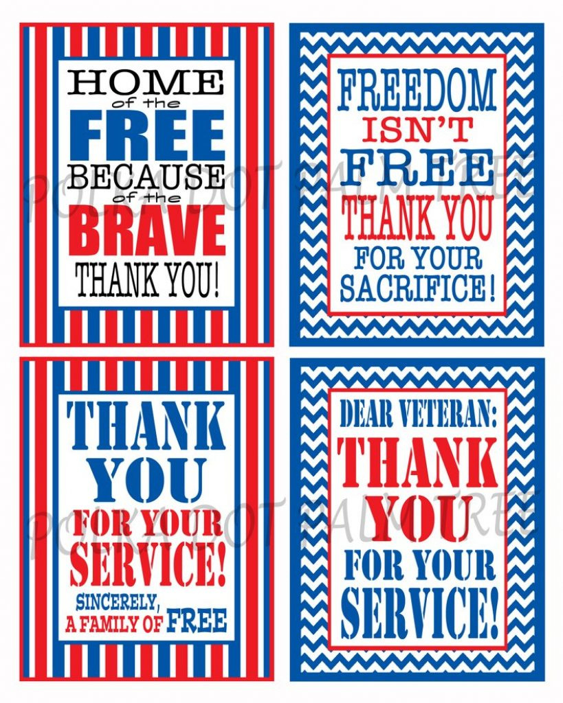 Military Thank You Cards Free Printable - Printable Party Favors regarding Free Printable Patriotic Thank You Cards