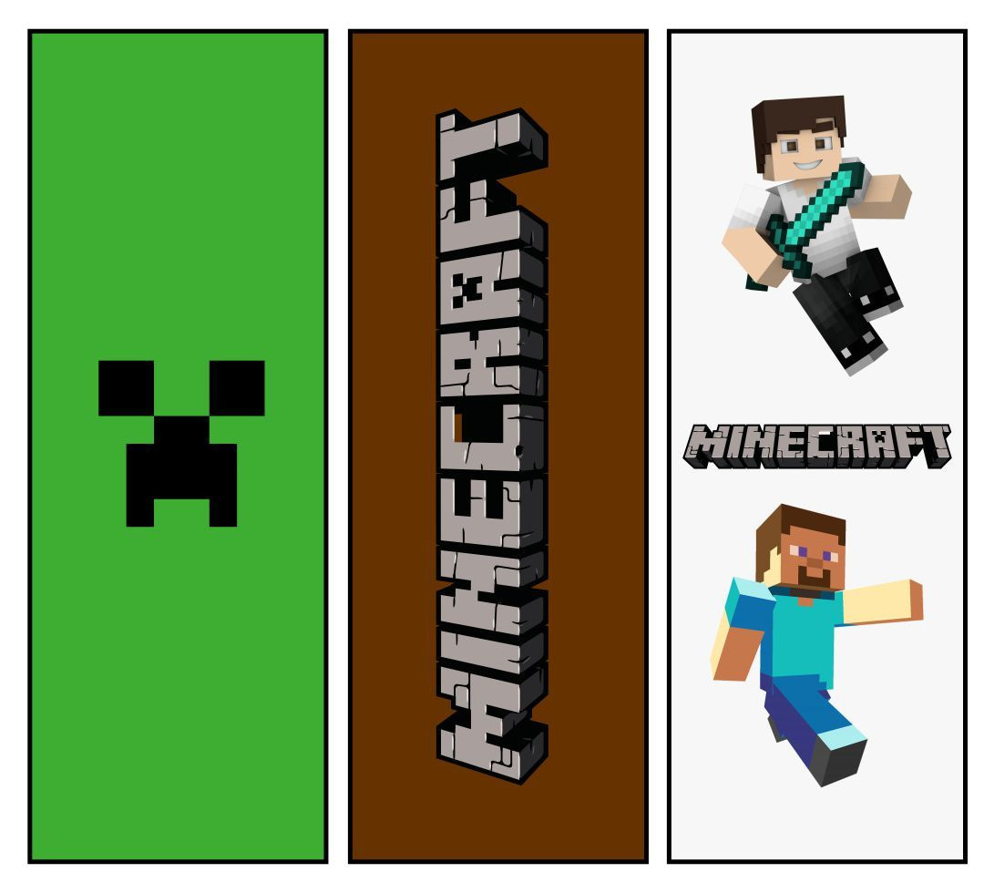 Minecraft Creeper Bookmark - 10 Free Pdf Printables | Printablee intended for Free Minecraft Bookmark Printables