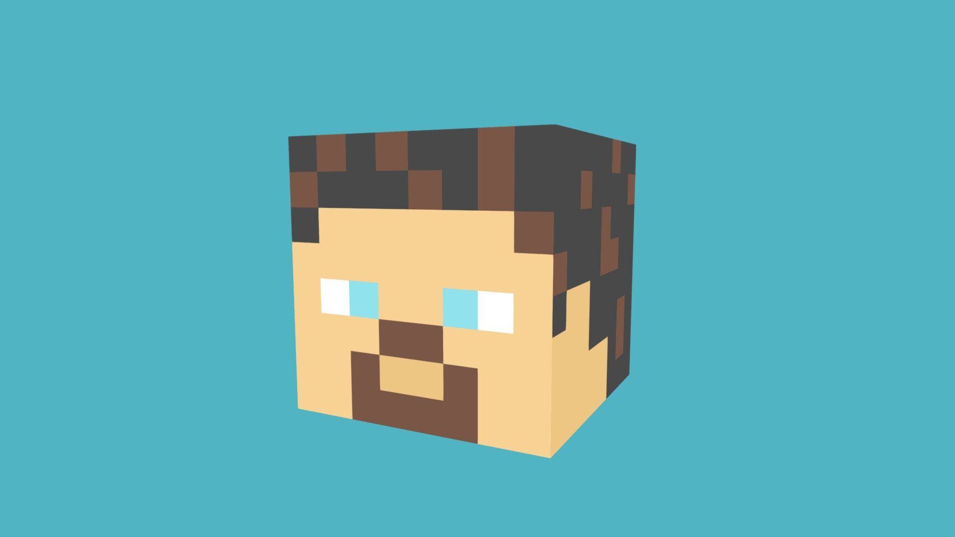 Minecraft Steve Head - 3D Modeldh722 (@Toostrongthecane) [A028220] throughout Free Minecraft Steve Head Printable