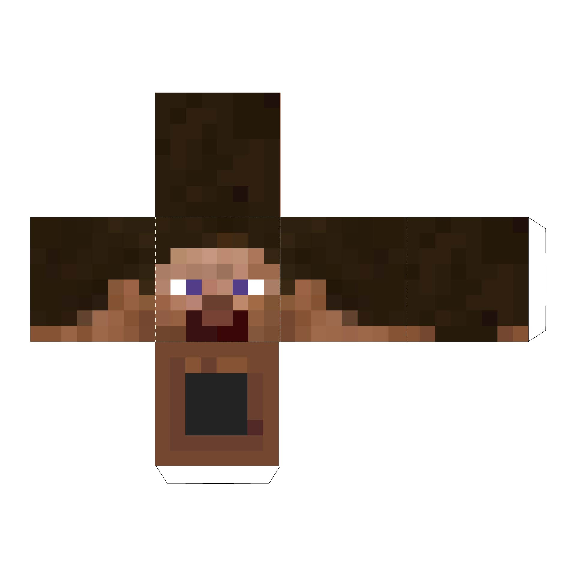 Minecraft Steve Templates - 10 Free Pdf Printables | Printablee with regard to Free Minecraft Steve Head Printable
