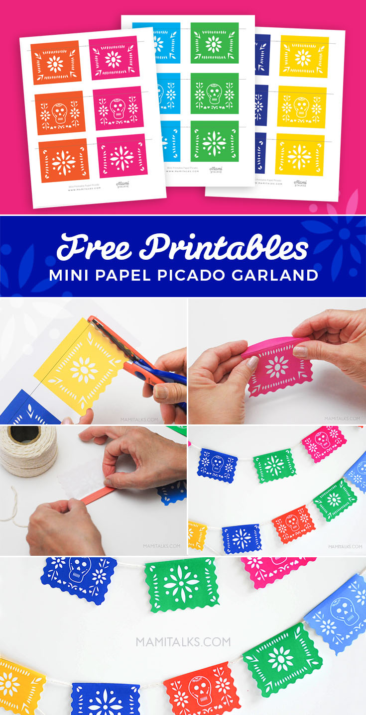 Mini Printable Papel Picado: Make A Garland - Mami Talks™ within Printable Papel Picado Patterns Free