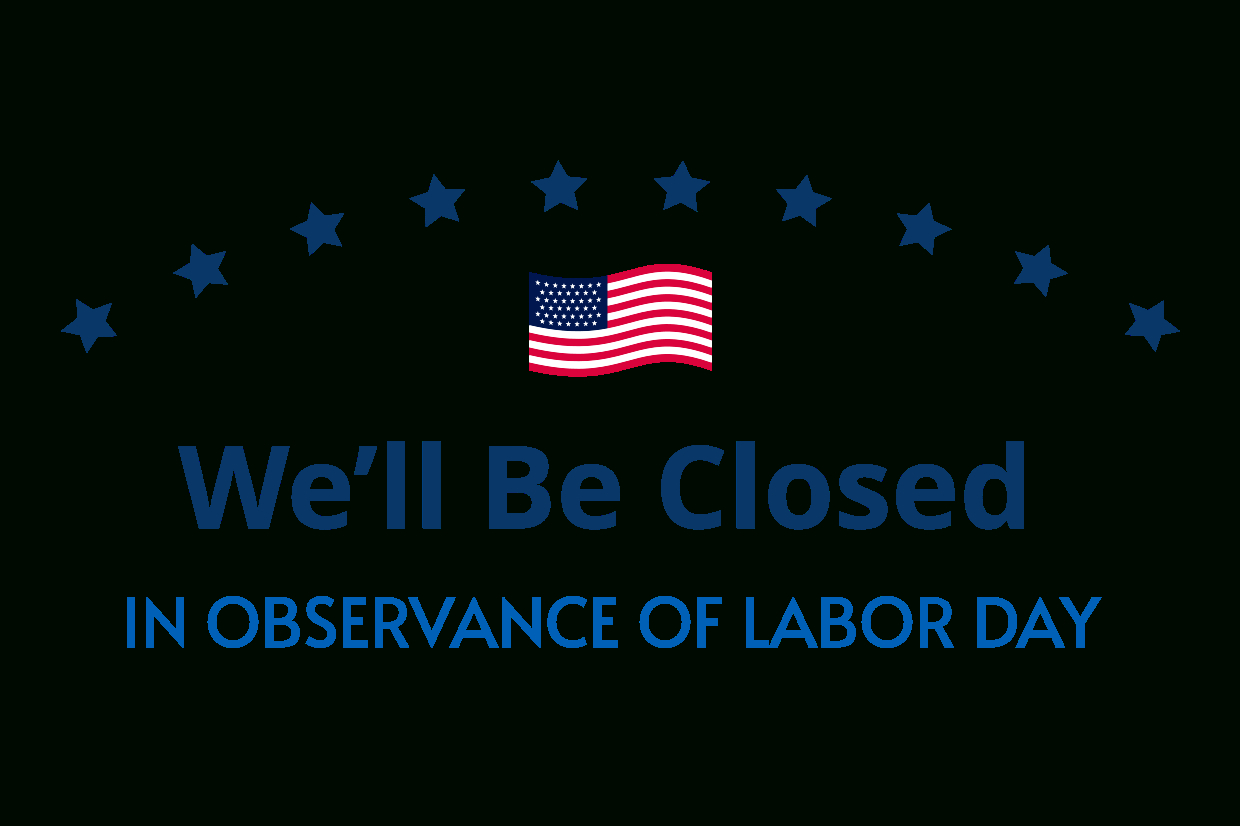 Minimalistic Closed On Labor Day Sign Template | Square Signs for Free Printable Labor Day Signs