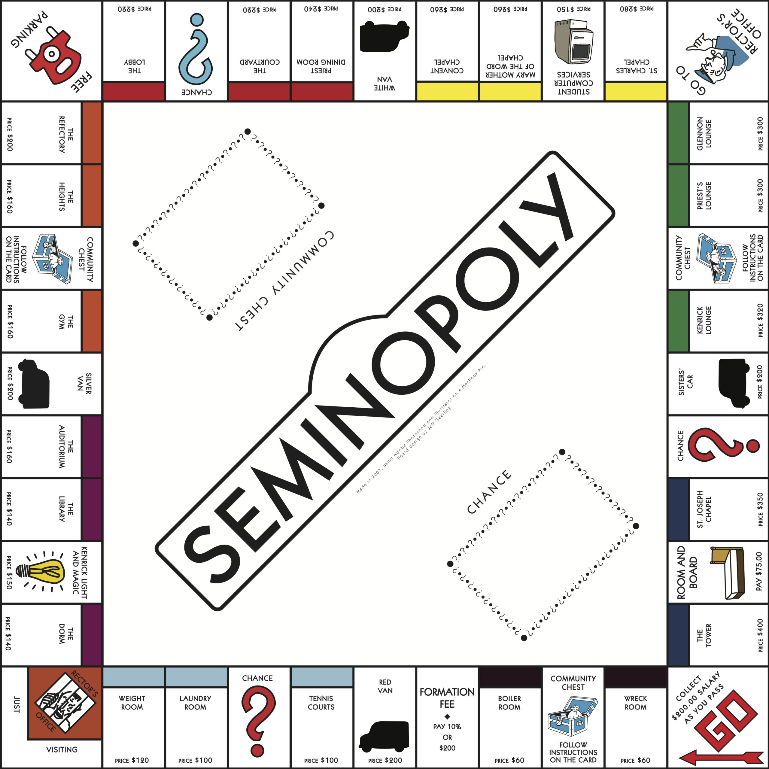 Monopoly Game Board Design (Illustrator/Vector Artwork) | Jeff throughout Free Printable Monopoly Board Template