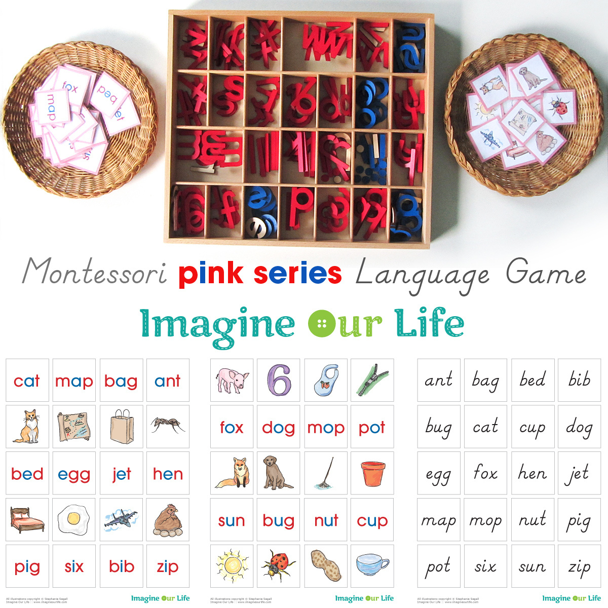 Montessori Cvc Word Match Printables | Imagine Our Life inside Free Montessori Language Printables