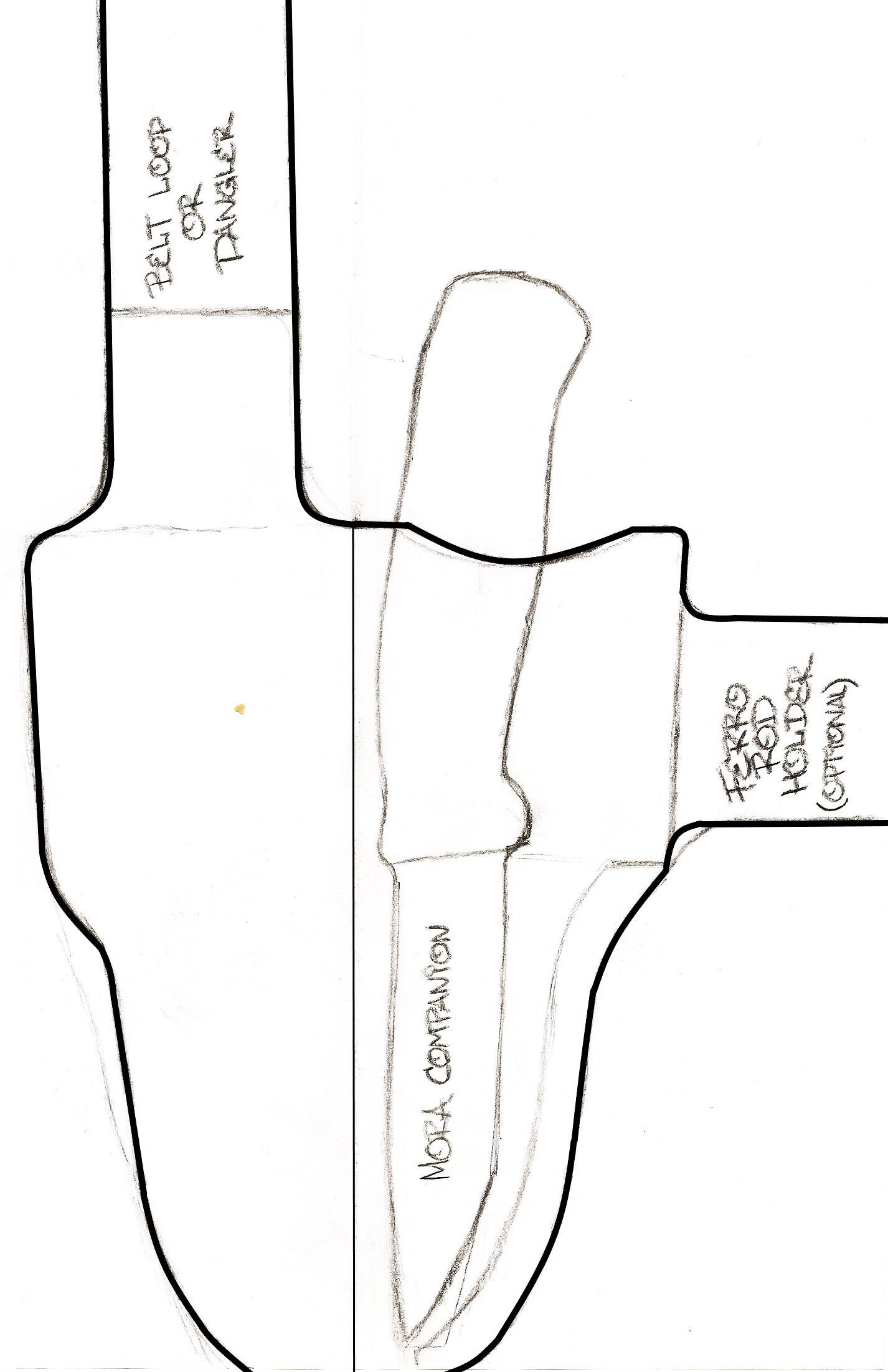 Mora Companion Sheath Pattern : R/Bushcraft for Printable Leather Knife Sheath Patterns