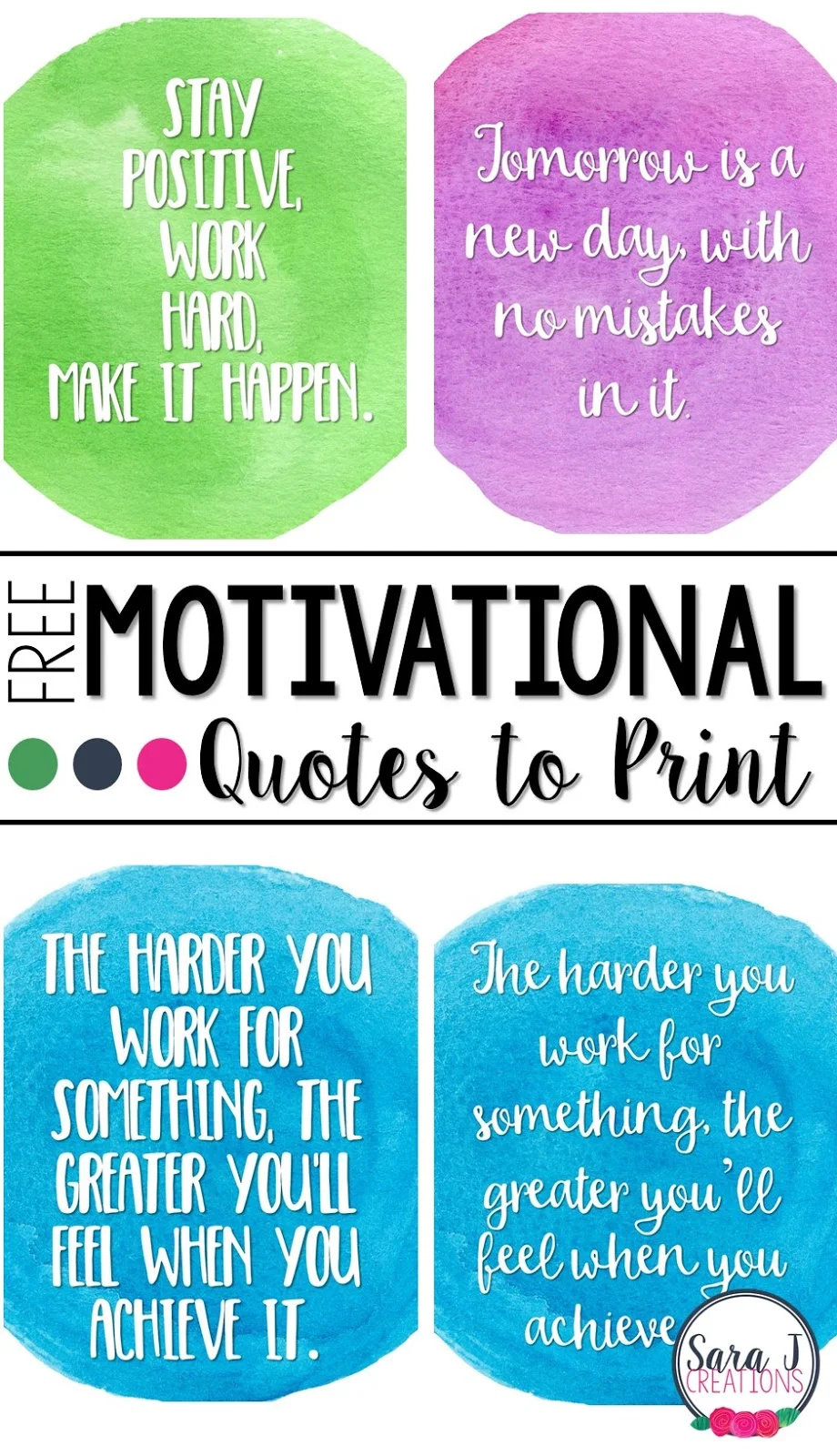 More Printable Quotes To Keep You Going | Sara J Creations pertaining to Free Printable Inspirational Quotes For Work