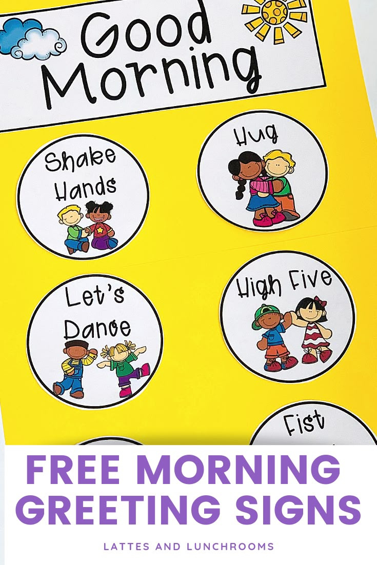 Morning Greeting Signs - Free inside Free Printable Morning Greeting Signs