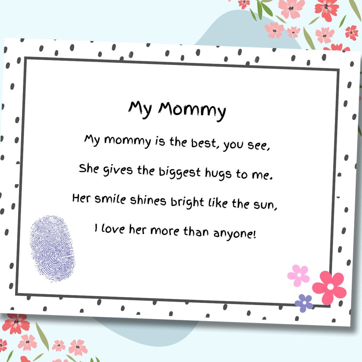 Mother&amp;#039;S Day Poems For Kids [With Free Printables] • Mindfulmazing with regard to Free Printable Mothers Day Poems