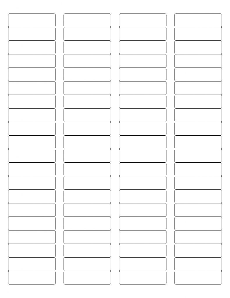 Mr322 – 0.5″ X 1.75″ – Us Letter Sheet – 80 Rectangle Labels – Mr with Avery Template 5167 Free Download