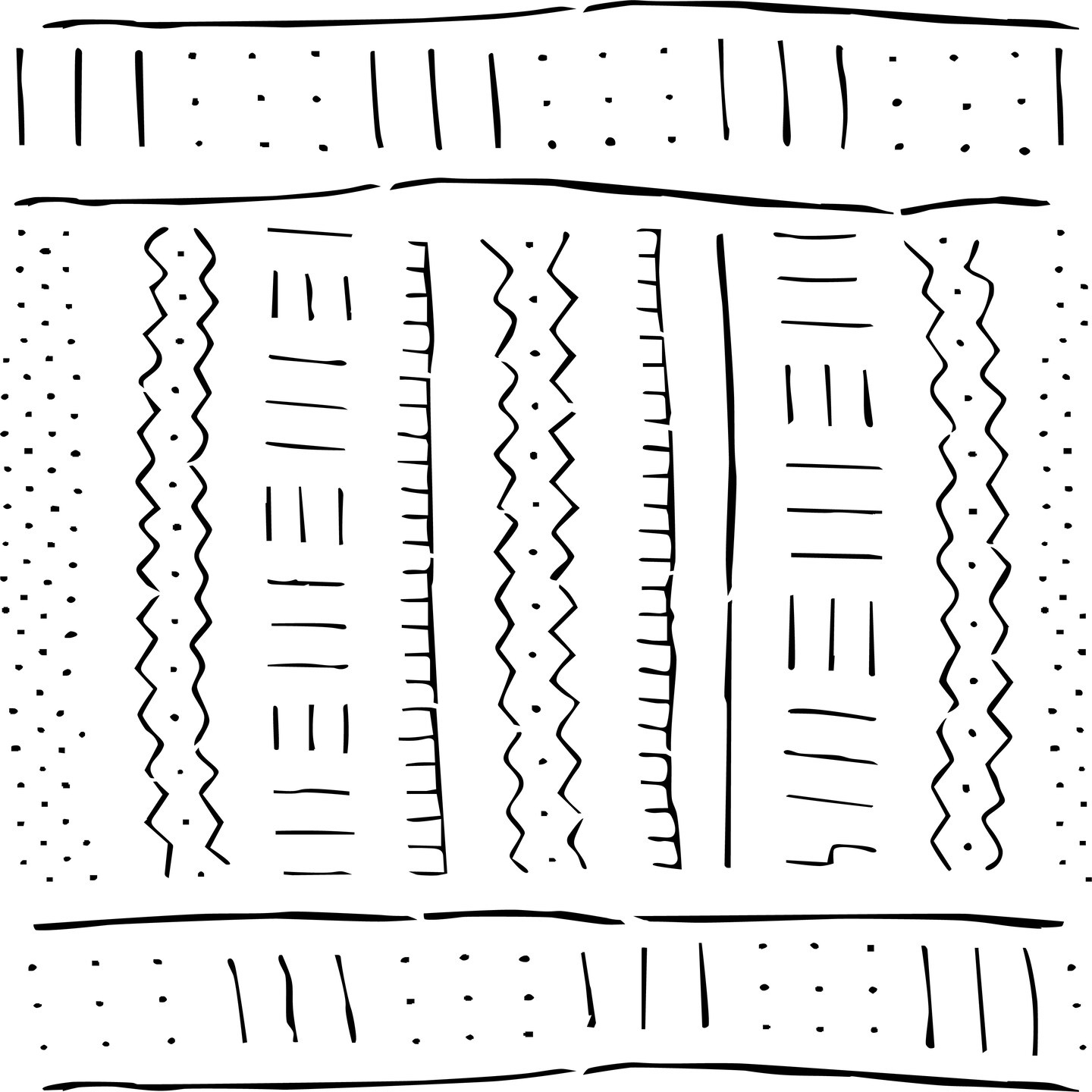 Mudcloth All Over Embossing 12 X 12 Stencil | Fs022Designer Stencils | Pattern Stencils | Reusable Stencils For Painting On Wood, Wall, Tile, with Printable Kente Cloth Patterns to Color