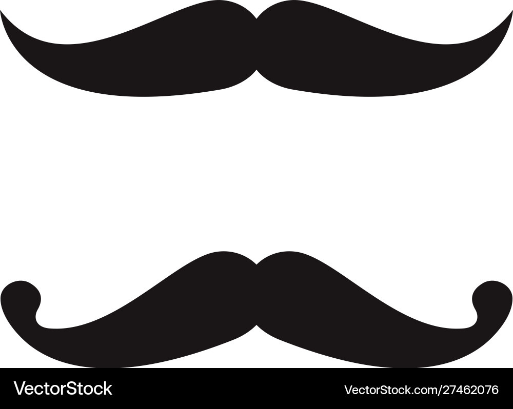 Mustache Icon Logo Template Royalty Free Vector Image with Free Mustache Template