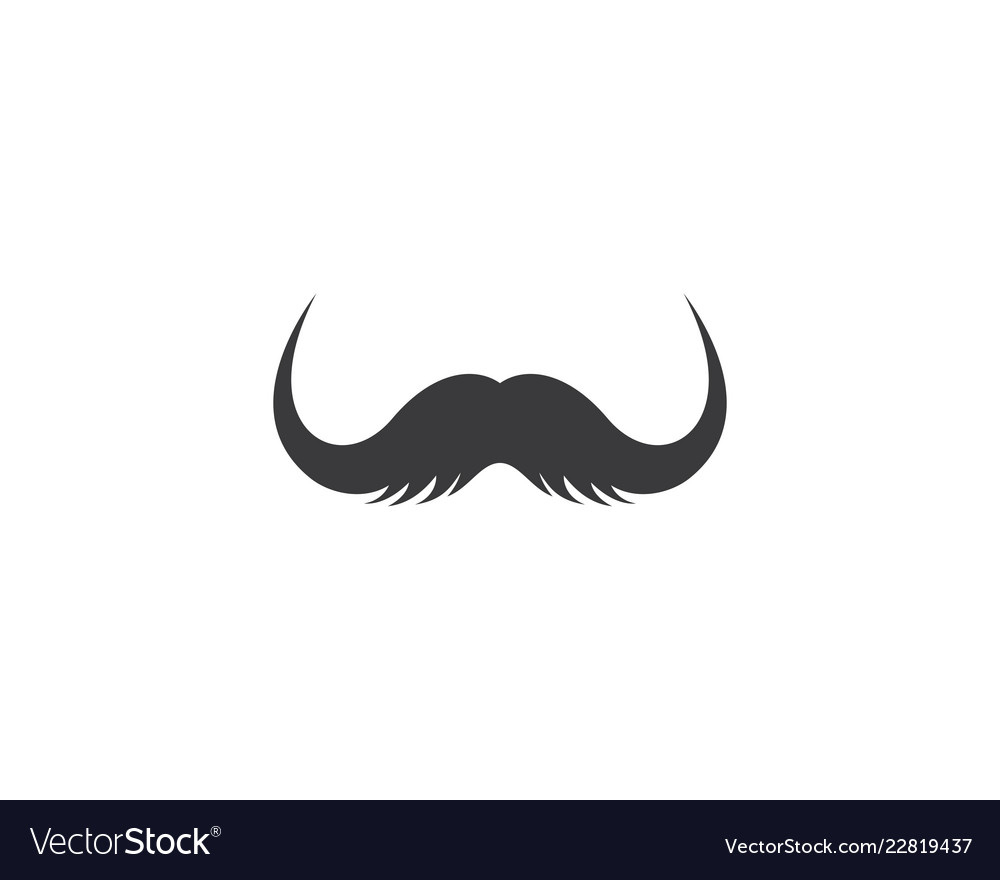 Mustache Logo Template Royalty Free Vector Image with Free Mustache Template
