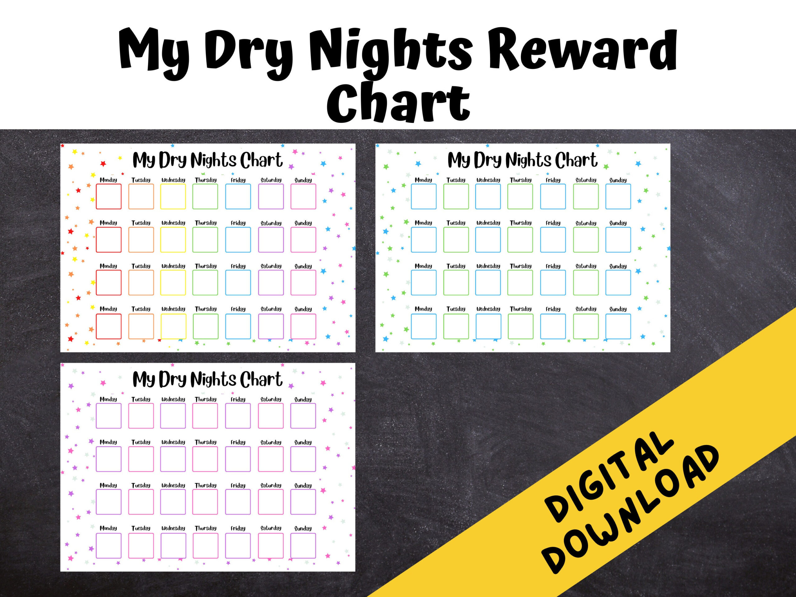 My Dry Nights Reward Chart | Potty Training | Bed Wetting Support regarding Free Printable Bedwetting Reward Chart