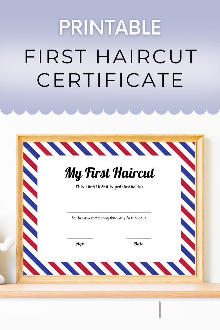 My First Haircut Certificate Printable First Haircut Keepsake inside Free Printable 1St Haircut Certificate