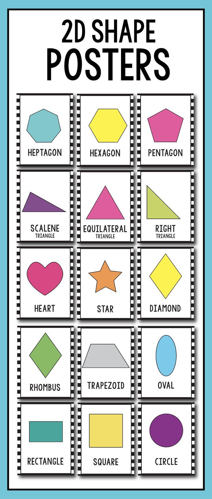 My Nerdy Teacheralina V pertaining to Free Printable 2D Shape Posters