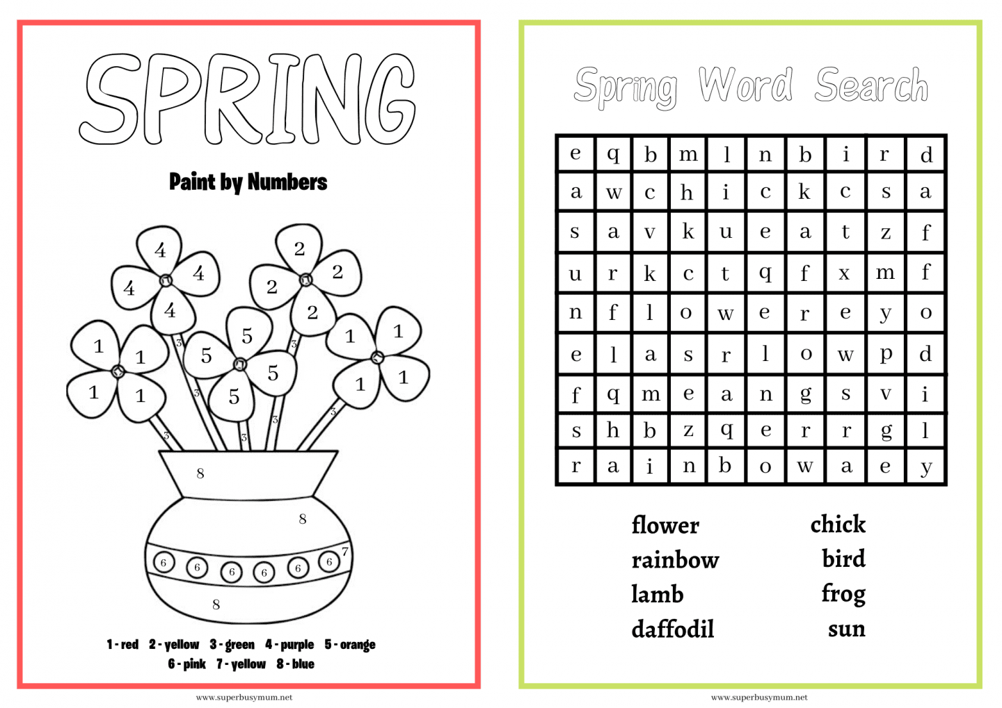 My Spring Activity Book | Free Printable - Super Busy Mum pertaining to Free Activity Book Printable