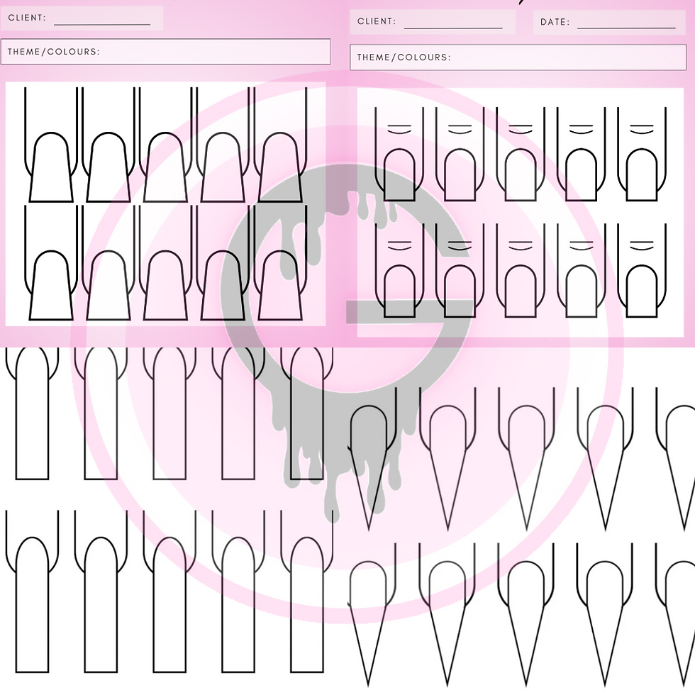 Nail Templates Bundle | Drippinglow inside Nail Templates Free