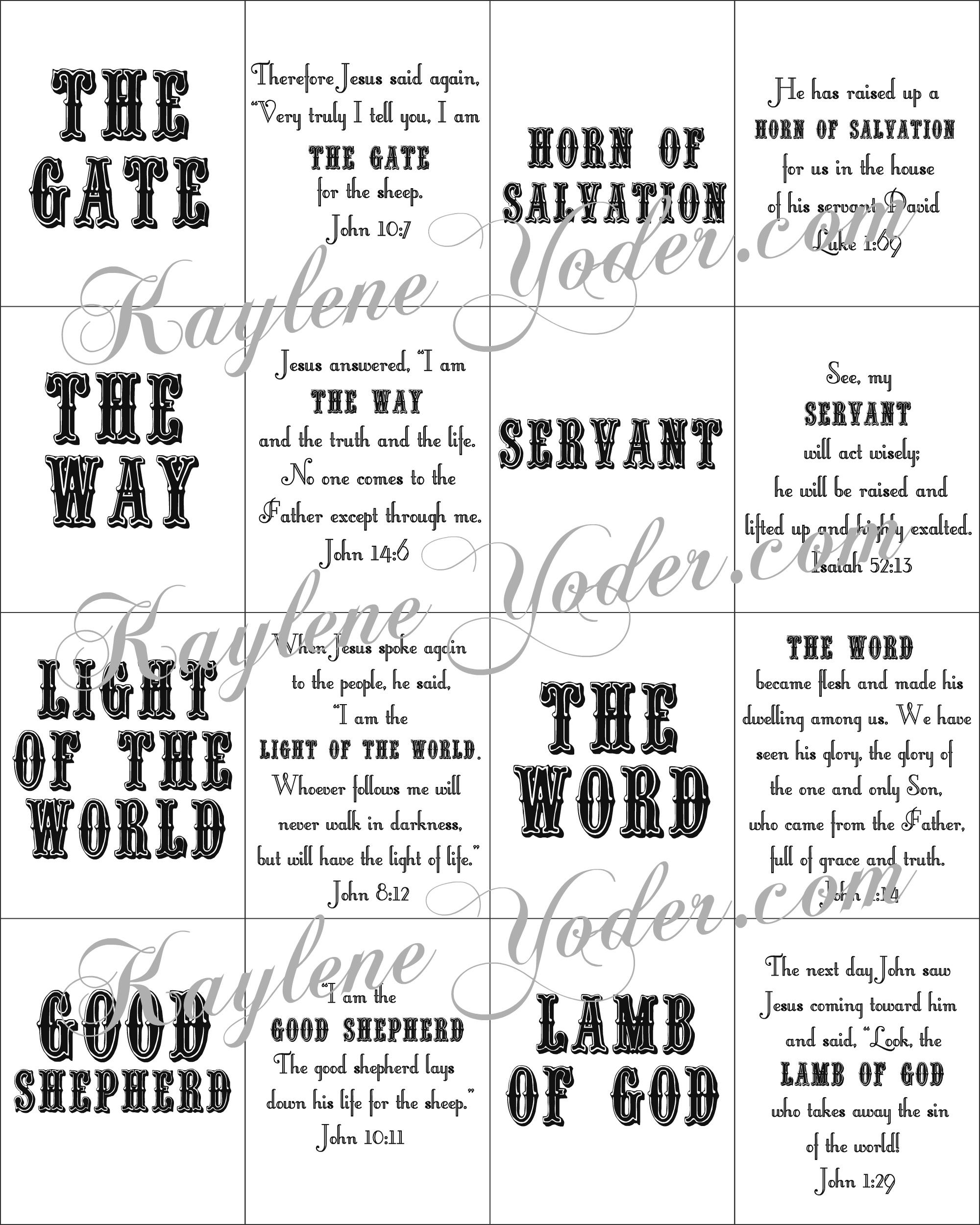 Names Of Jesus Scripture Study For The Family! - Kaylene Yoder with Free Printable Names of Jesus