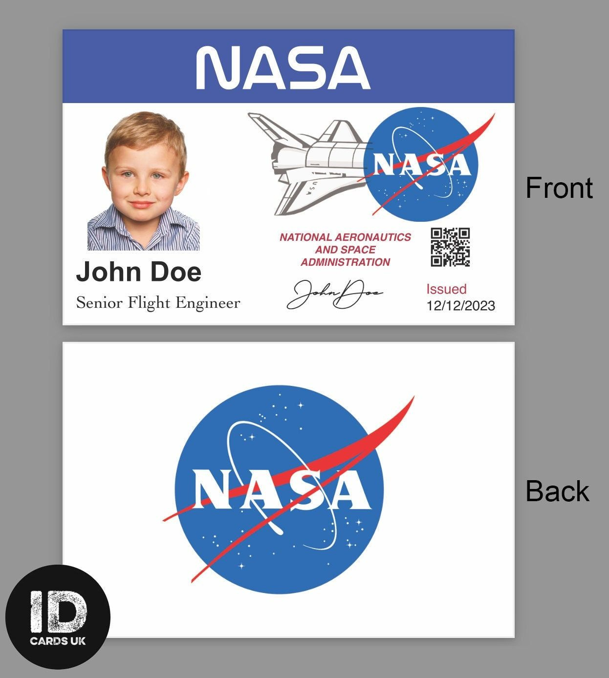 Nasa Astronaut Novelty Photo Id - Customised With Your Own Name with regard to Free Printable Nasa Badges