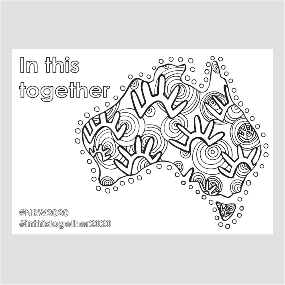 National Reconciliation Week 2020 Colouring Sheet | Paper & Card for Free Printable Reconciliation Cards