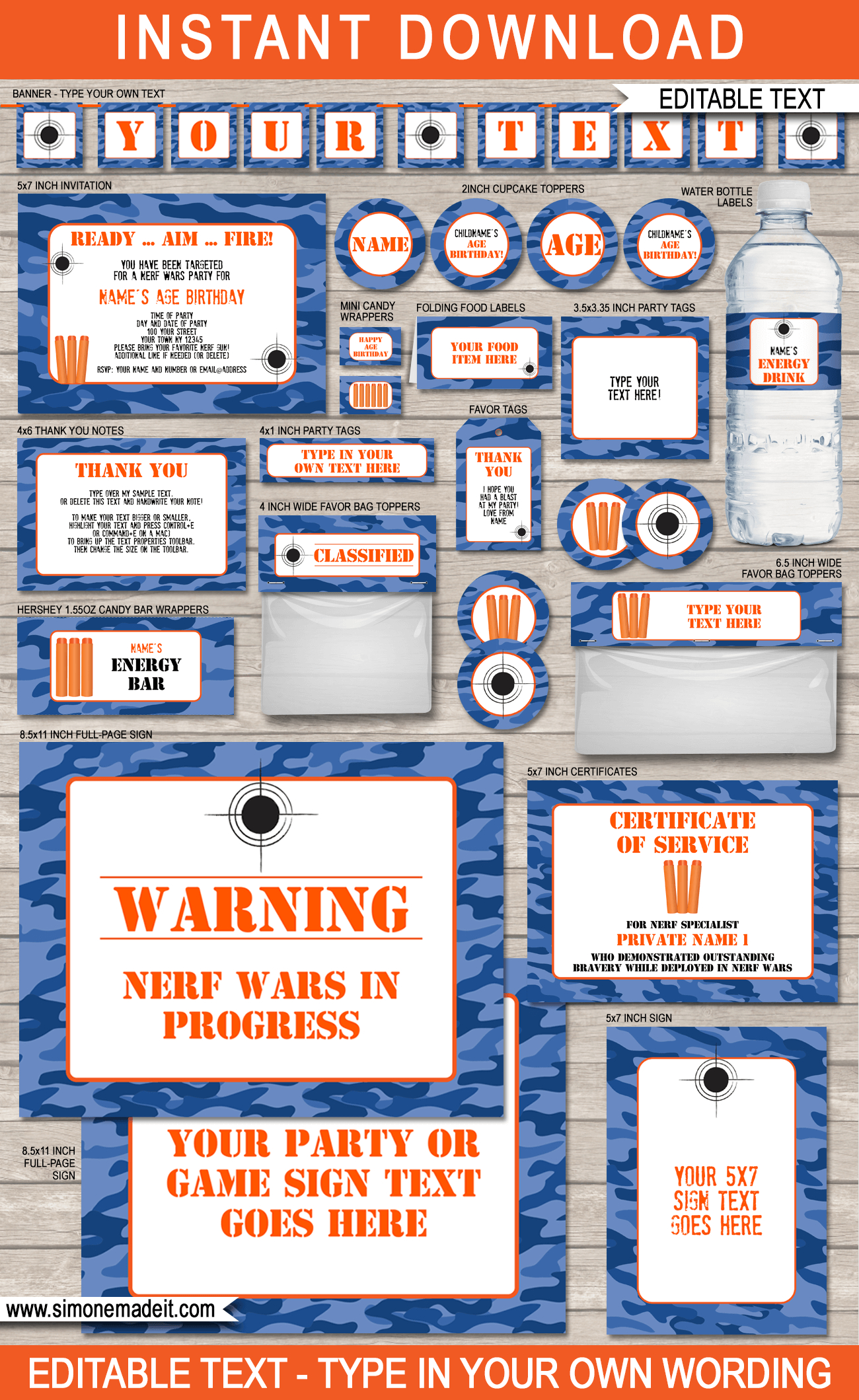 Nerf Birthday Party | Printable Templates | Nerf Party Theme with regard to Free Nerf Printables