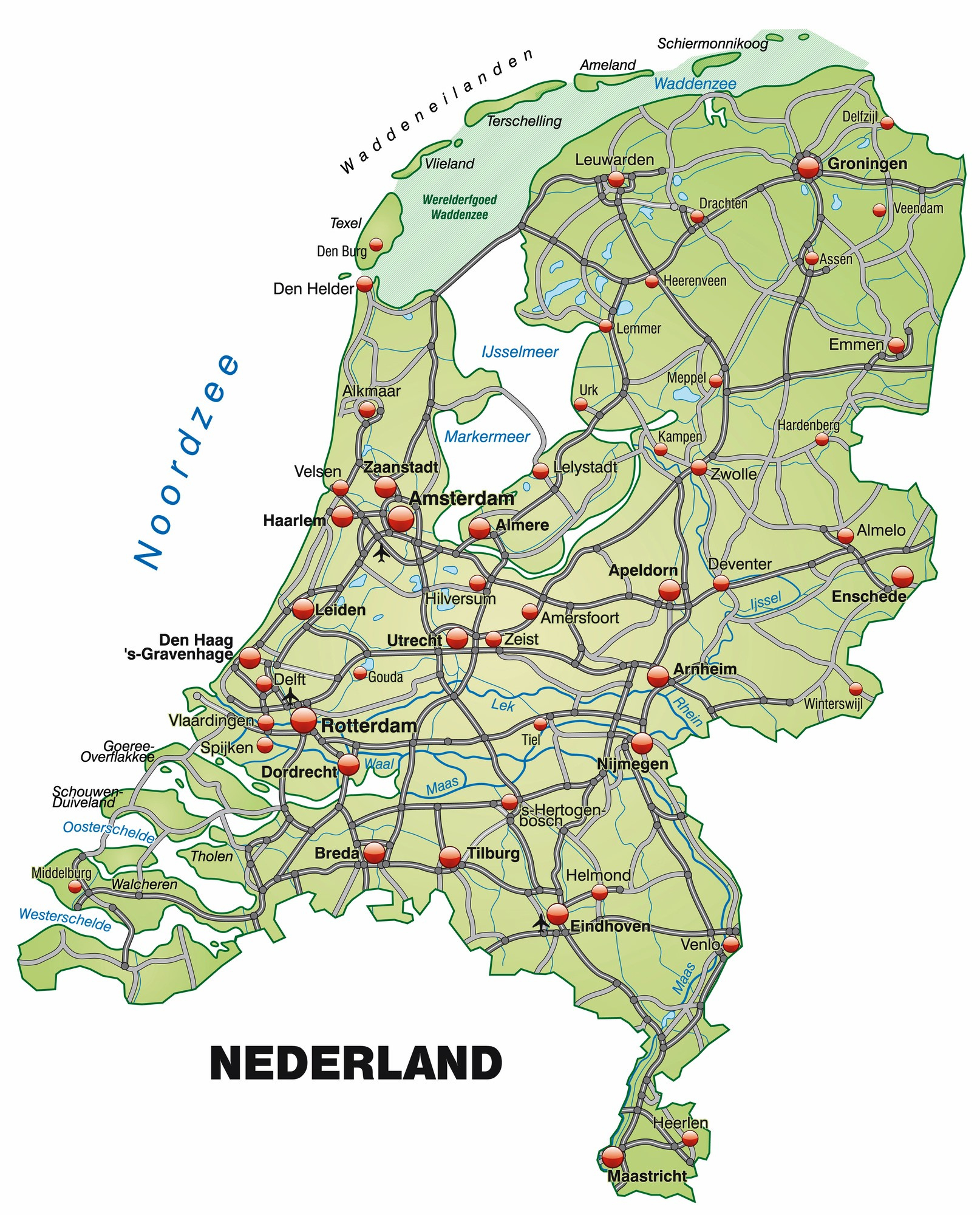 Netherlands Maps | Printable Maps Of Netherlands For Download with Free Printable Road Map Of The Netherlands