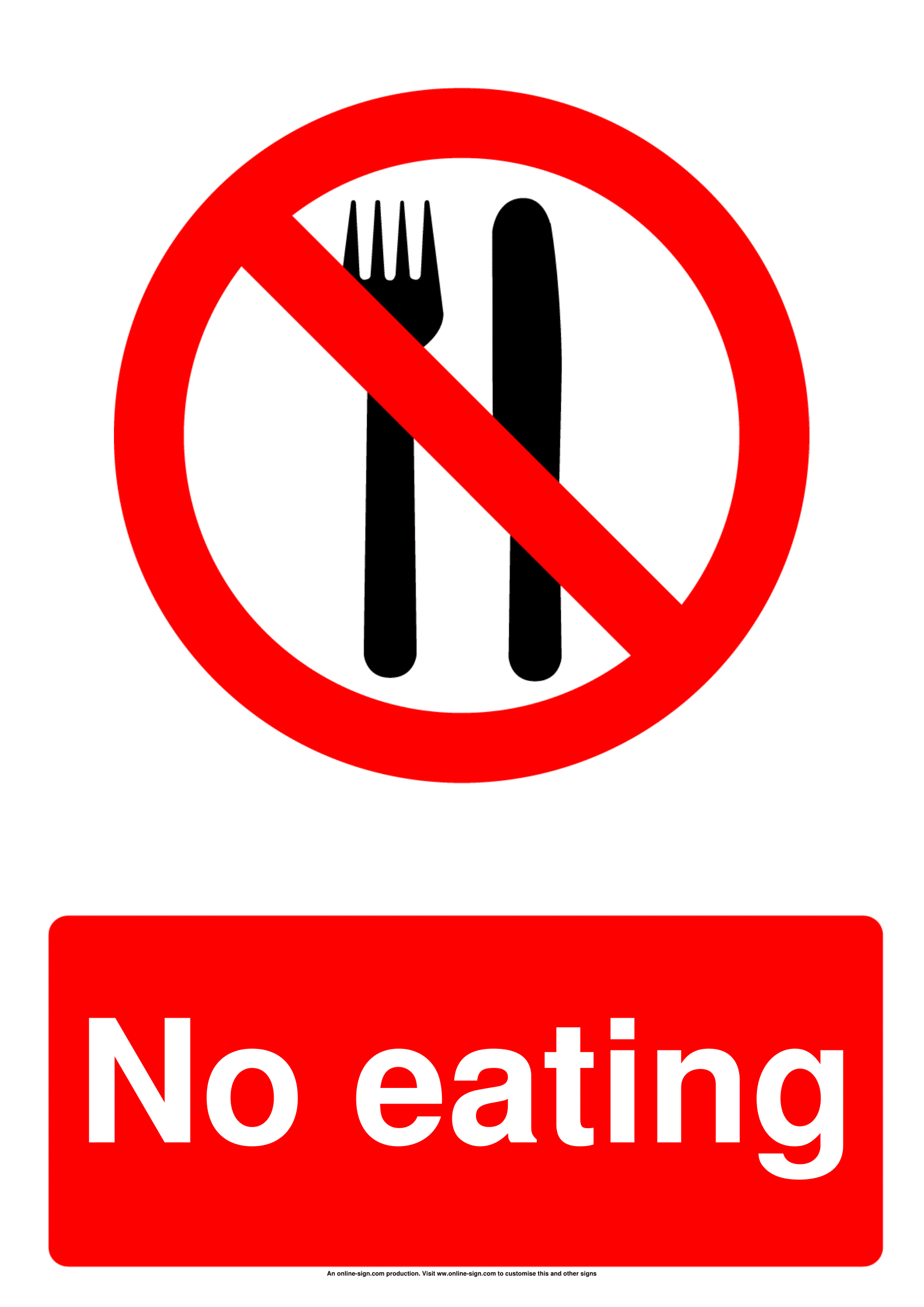 No Food Or Drink Signs | Poster Template in Free Printable No Food Signs