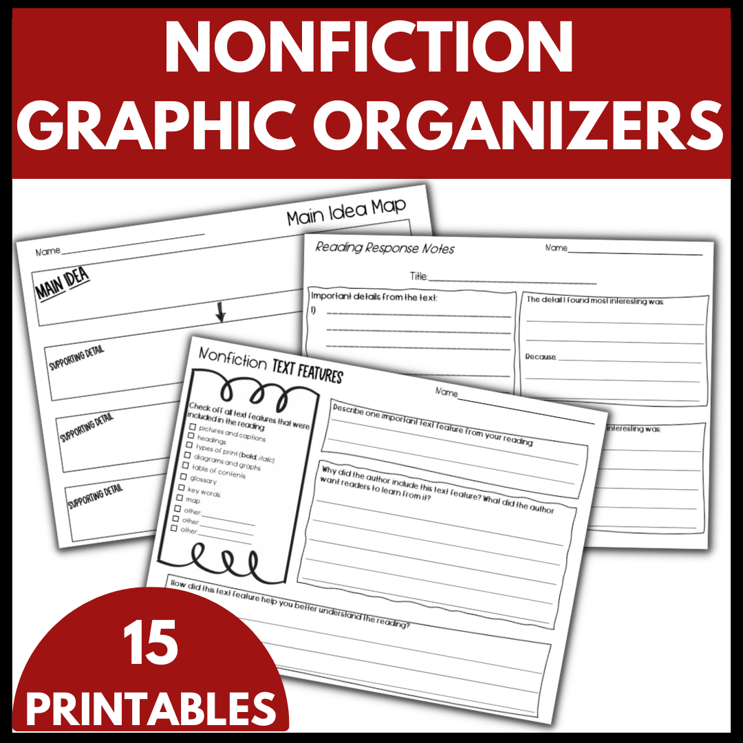 Nonfiction Graphic Organizers | Madeteachers regarding Free Printable Nonfiction Graphic Organizers