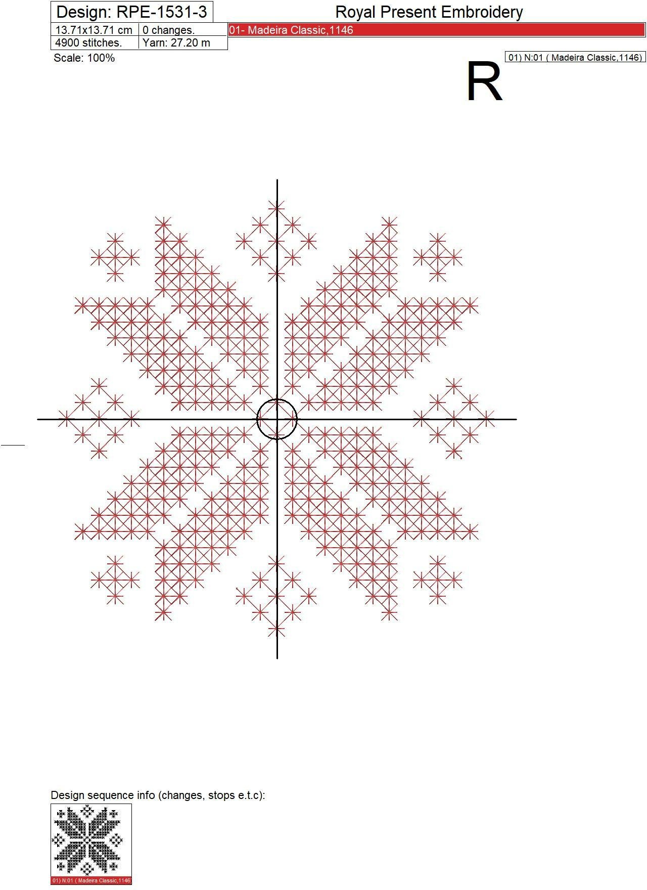 Norwegian Snowflake Free Cross-Stitch Embroidery Design - 3 Sizes for Free Printable Snowflake Cross Stitch Patterns