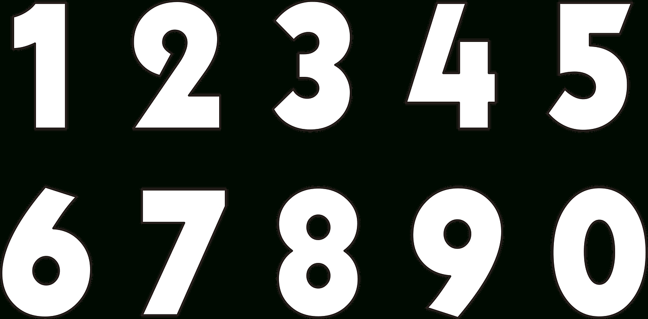 Numbers - Free Vector Clipart Images On Creazilla pertaining to Free Large Solid Printable Numbers