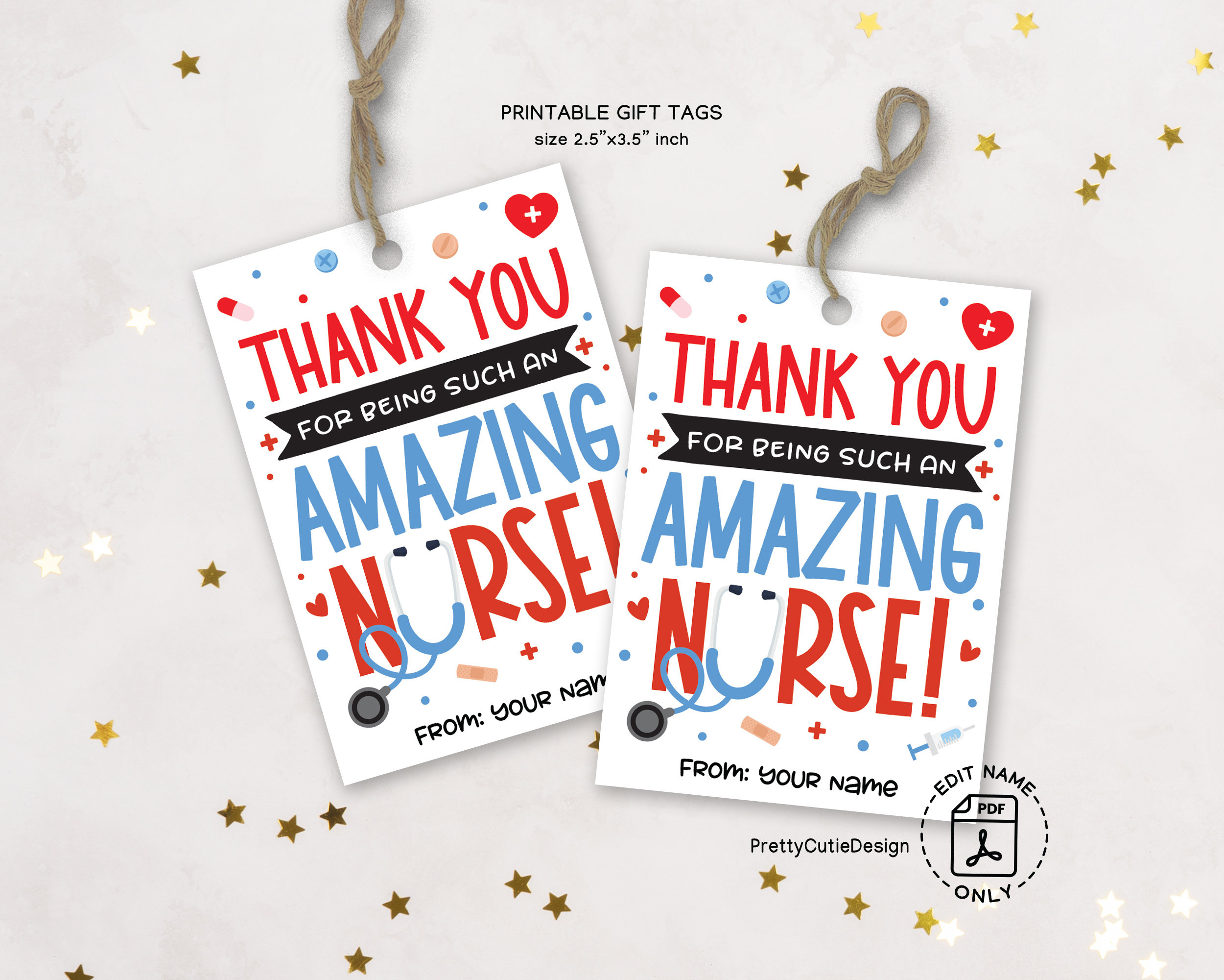 Nurse Appreciation Week Printable Gift Tags, Happy Nurses Week Gift Tag, Nurse Week 2024, Printable Nurse Week Tags, Nurse Week Thank You within Free Printable Nurses Week Tags
