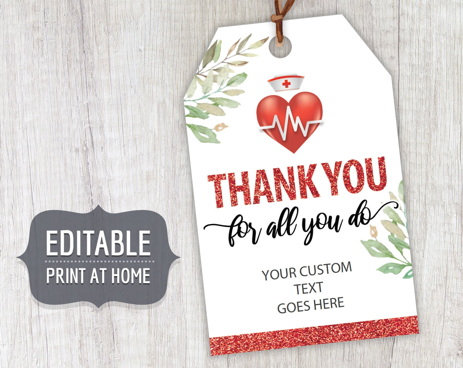 Nurses Week Printable Gift Tags, Nurse Week Appreciation Editable throughout Free Printable Nurses Week Tags