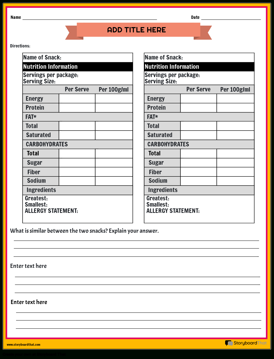 Nutrition Worksheets: Free Printable Ideas And Templates intended for Free Nutrition Printables