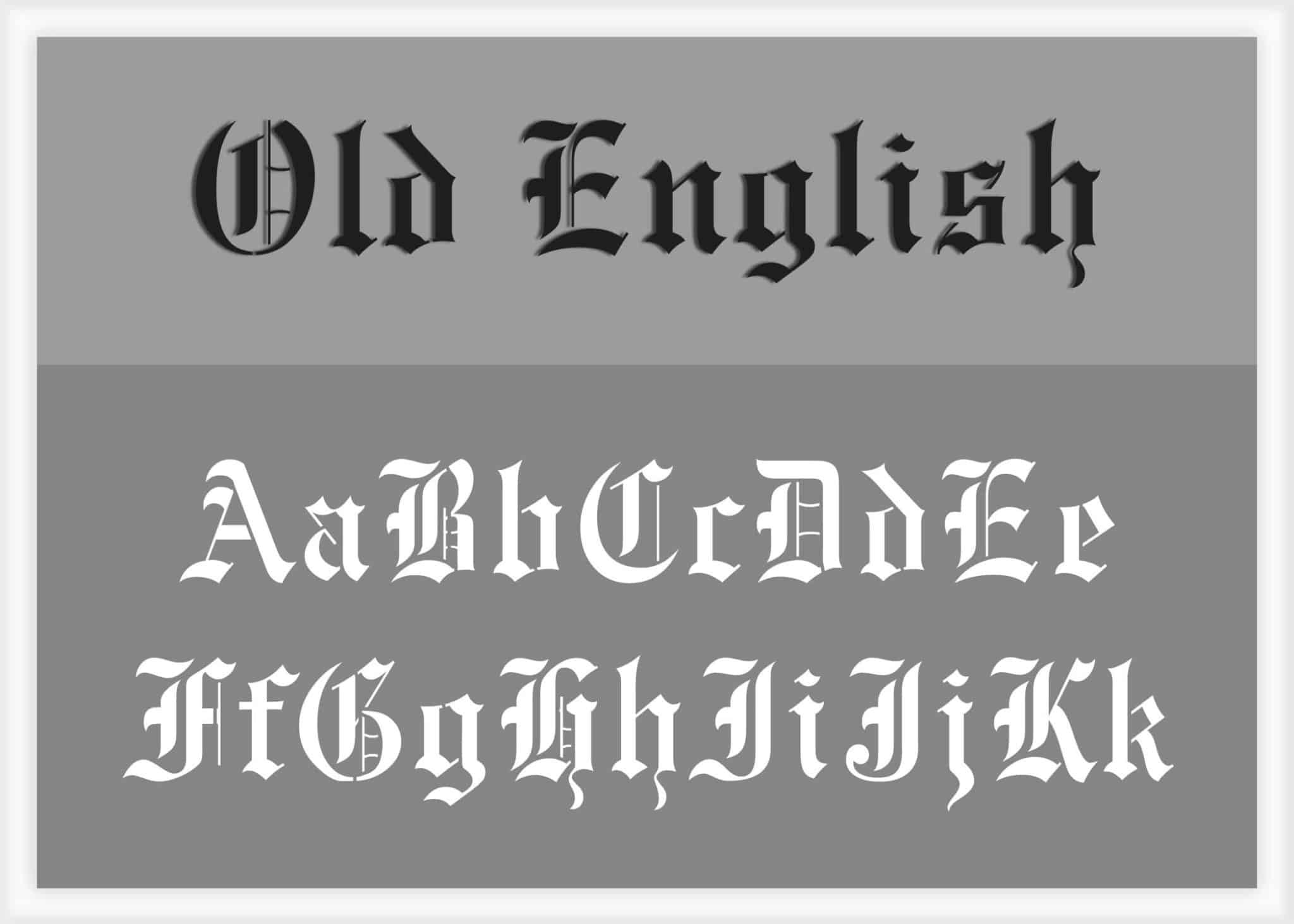 Old English Font Alphabet Stencil | Letter Stencils | Stencils Online within Printable Old English Stencils