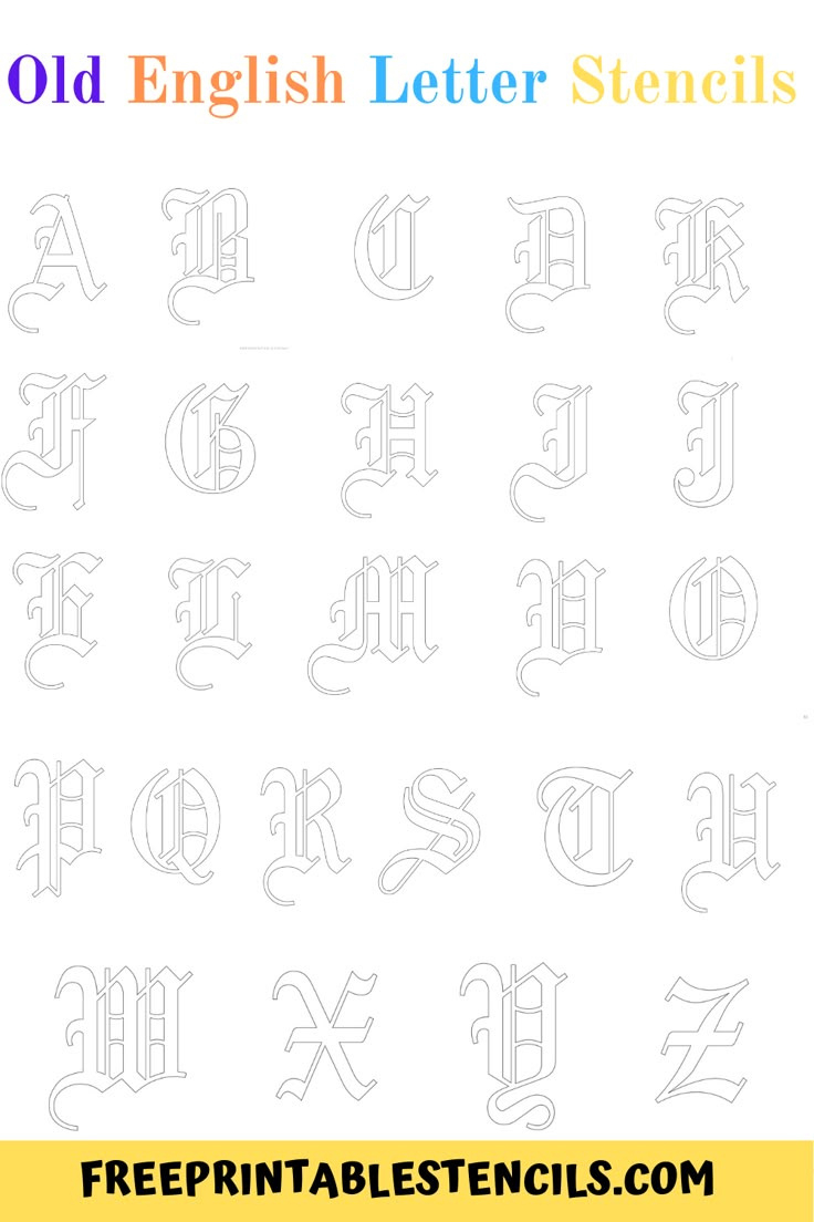 Old English Stencils Free Printable for Printable Old English Stencils