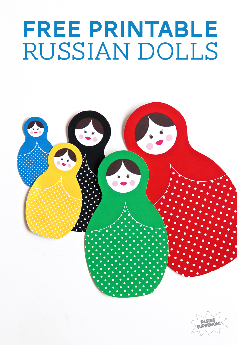 Olympics Craft Idea: Printable Russian Dolls - Paging Supermom in Free Printable Russian Nesting Dolls