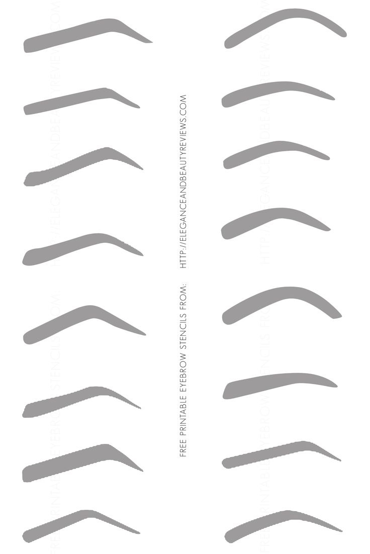 Online Eyebrow Stencils - 5 Free Pdf Printables | Printablee inside Free Printable Eyebrow Stencils