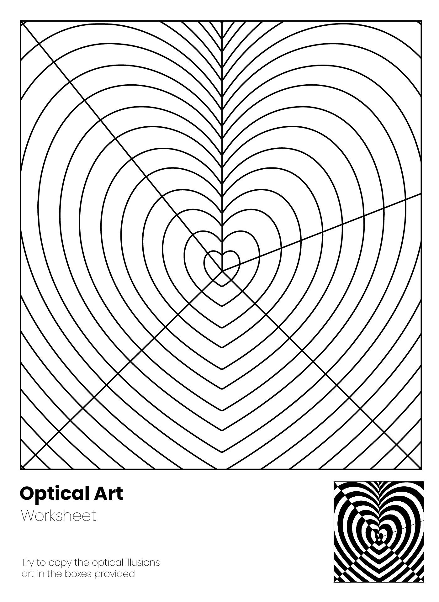 Op Art Worksheets - 10 Free Pdf Printables | Printablee within Free Printable Optical Illusions Worksheets