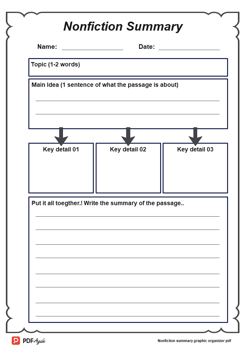 Oreo Graphic Organizer Pdf Template | Pdf Agile regarding Free Printable Nonfiction Graphic Organizers