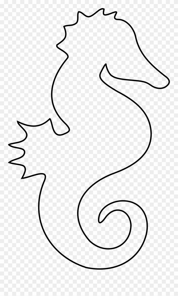 Other Popular Collections - Seahorse Template Clipart (#1123296 with Free Printable Seahorse Stencil