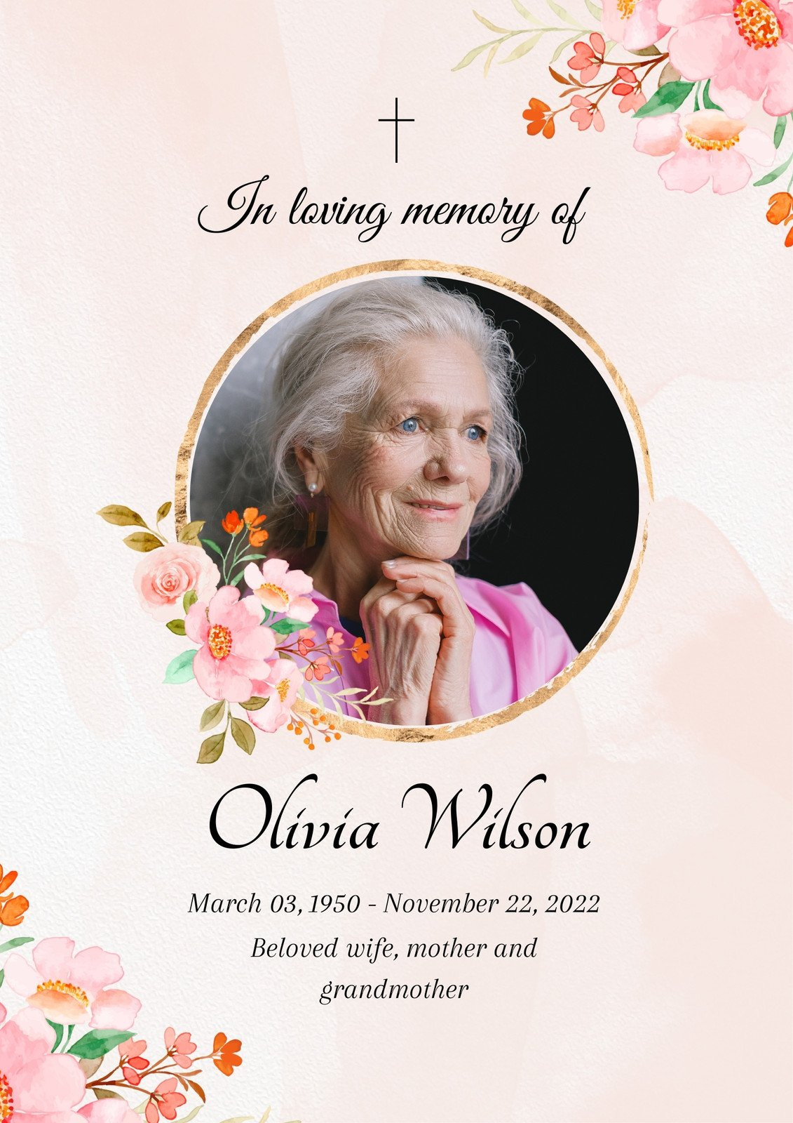 Page 2 - Free And Customizable In Loving Memory Templates | Canva within In Loving Memory Templates Free