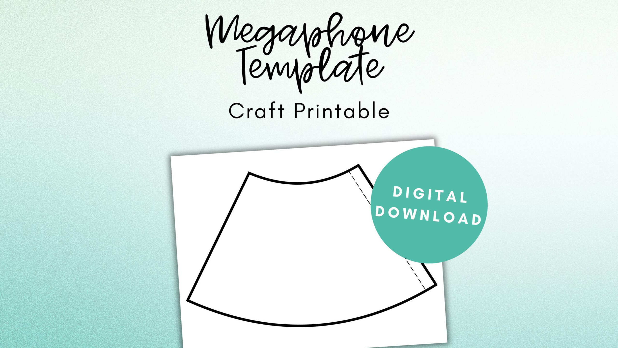 Paper Megaphone Template, Megaphone Craft Printable, Craft for Free Printable Paper Megaphone Template
