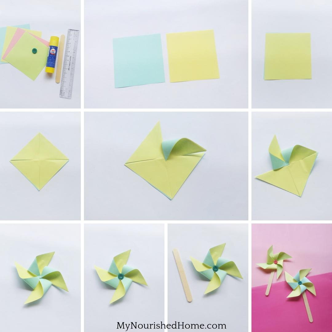 Paper Pinwheel Craft For Kids | My Nourished Home with regard to Easy Printable Pinwheel Pattern