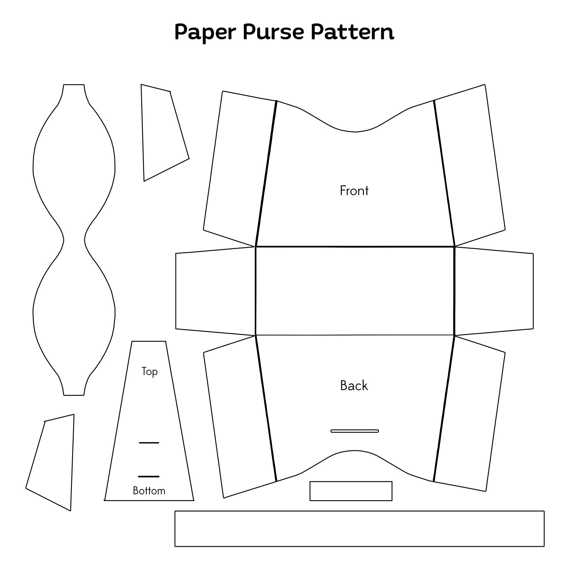 Paper Purse Templates - 10 Free Pdf Printables | Printablee throughout Free Printable Paper Purse Patterns