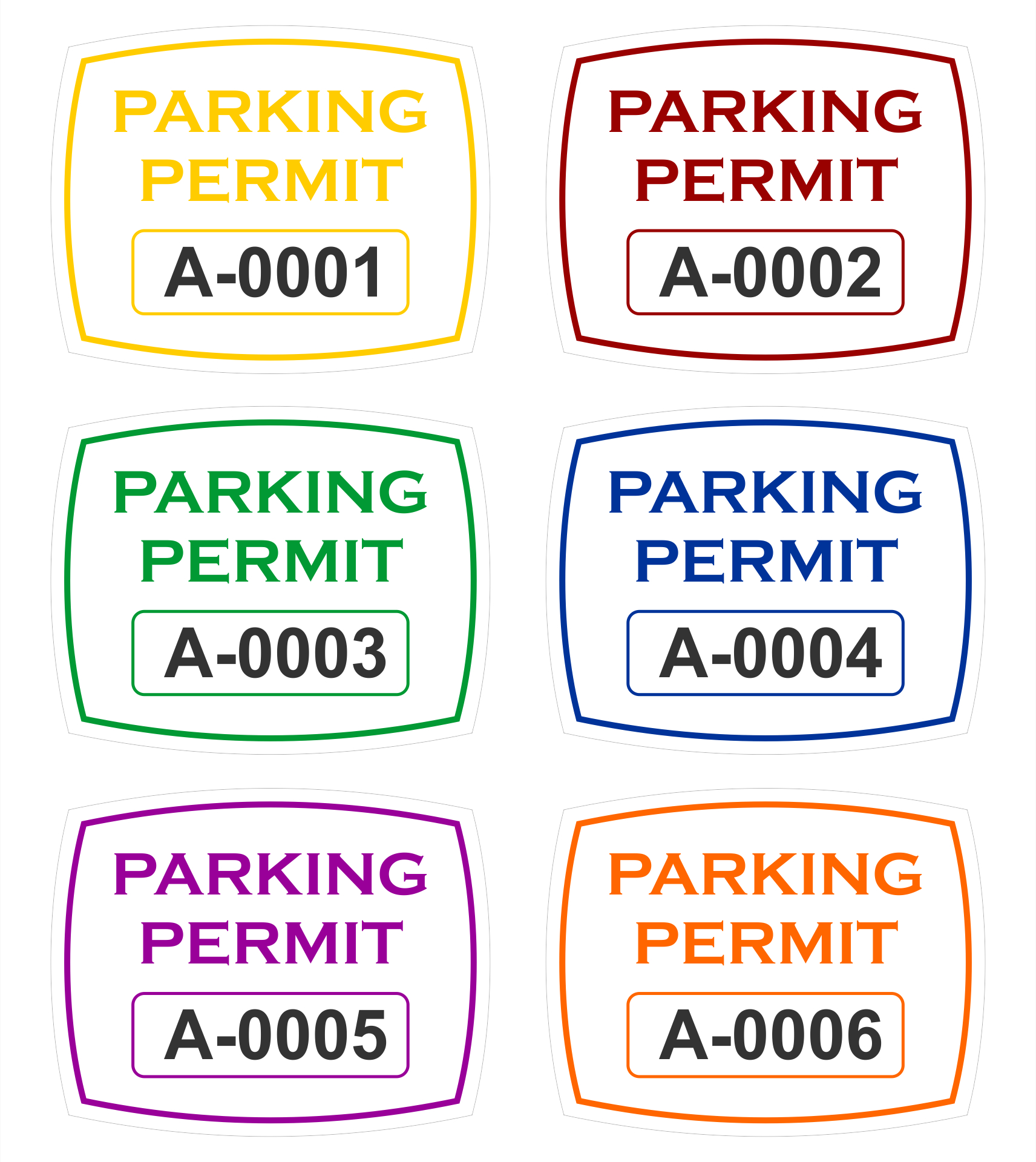 Parking Permit Template - 10 Free Pdf Printables | Printablee in Free Printable Parking Pass